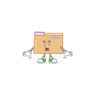 Surprised folder for storage with character shape