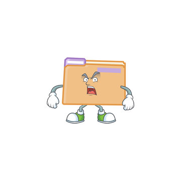 Angry folder for storage with character shape