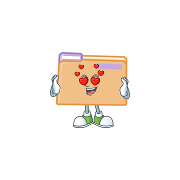 In love folder for storage with character shape