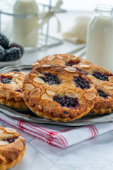Mini blackberry bakewell tarts