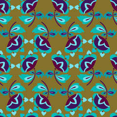 Seamless pattern with abstract spots pattern.Vector image Can be used for textile, stationary, backgrounds and wallpaper.