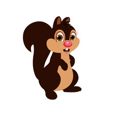 Baby or Pup Squirrel - Cartoon Vector Image