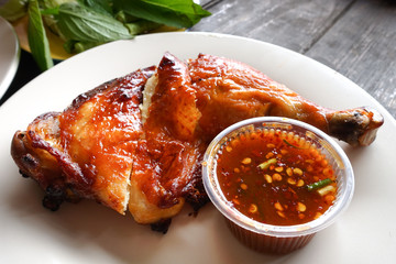 Grilled chicken Legs on the grill