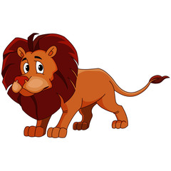 Sad Lion - Cartoon Vector Image