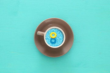 Summer in coffee cup