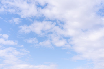 Blue cloud sky background. Nature pattern.