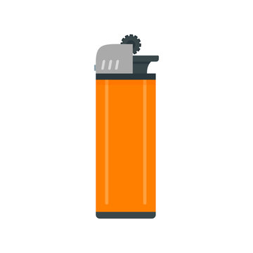 Portable cigarette lighter icon. Flat illustration of portable cigarette lighter vector icon for web design