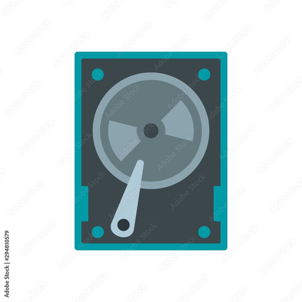 Sticker Magnetic hard disk icon. Flat illustration of magnetic hard disk vector icon for web design