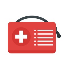 Obraz premium First aid kit icon. Flat illustration of first aid kit vector icon for web design