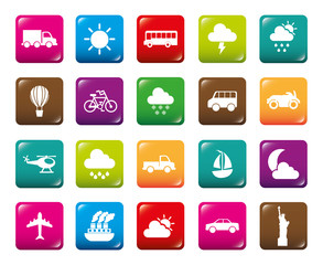 Variety icon set pack vector design