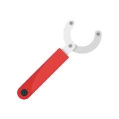 Bike repair key icon. Flat illustration of bike repair key vector icon for web design