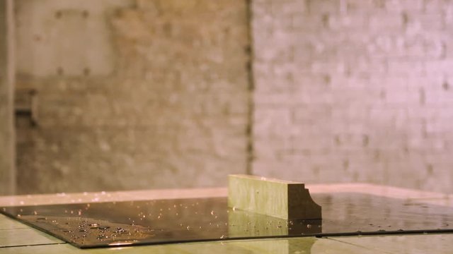 Natural stone manufacturing. Rotating stone tile. Border and corner decor