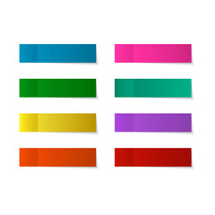 Fototapeta premium collection of colorful vector sticky notes, transparent shadows