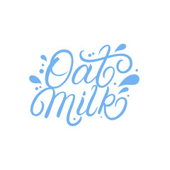 Oat Milk hand written lettering text