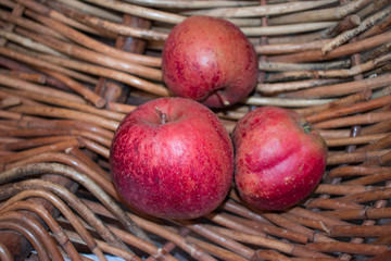 red apples in a basket