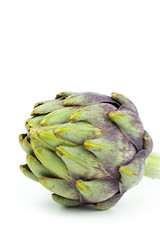 Fototapeta premium fresh globe artichoke isolated on white copy space