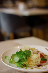 salad with vegetables. healthy food concept