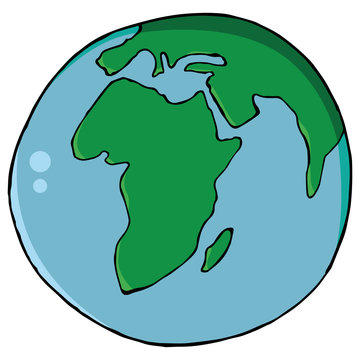 recommend clip art: Globe icon. Vector illustration of globe africa. Globe, Earth, map hand drawn.