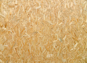 Oriented strand board close up.