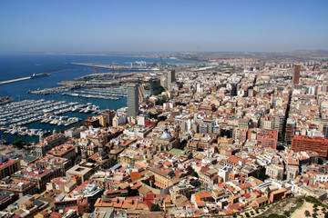 Fototapeta premium The top of Mount Benacantil features an awesome panoramic view of Alicante, Spain