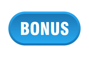 bonus button. bonus rounded blue sign. bonus