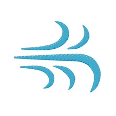 Naklejka premium Isolated fresh and cold curve wind wave pop art