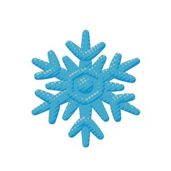 Comic vector ice winter snowflake in crystal shape