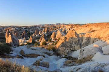 Sunset at the mountains of Cappadocia, Anatolia, Turkey