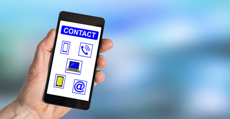 Contact concept on a smartphone