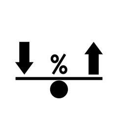 Seesaw. Rating fluctuation concept