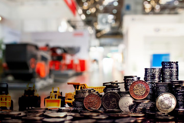 Background of industrial and economy concept, growth of profit of business investment,