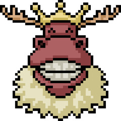 Obraz premium vector pixel art royal deer