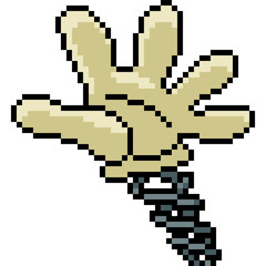 Fototapeta premium vector pixel art toy hand