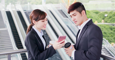 Fototapeta premium business woman use smart phone
