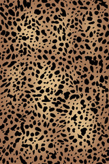 Leopard skin seamless pattern texture illustration design