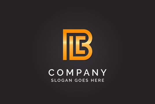 Luxury initial letter BLC golden gold color logo design. Tech business marketing modern vector