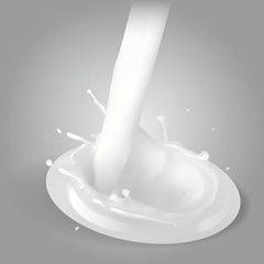 Milk splash. Vector illustration.