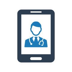 Mobile doctor icon