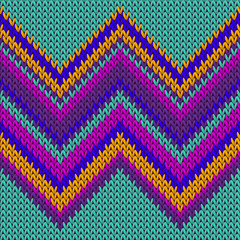 Obraz premium Woven zig zal lines knitting texture geometric 