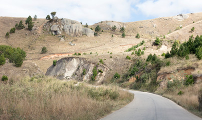 Landscape in the middle of Madagascar