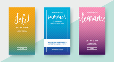 Sale banners templates design with place for photo and big sale messages vector illustration.