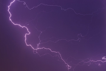 Lightning during a storm