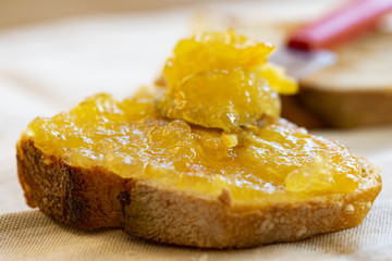 bread and orange jam