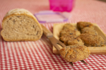 fried eggplant meatball