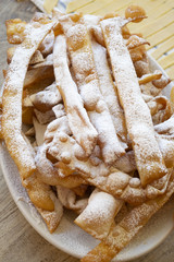 homemade Italian frappe of Carnival