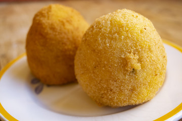 sicilian arancine just fried