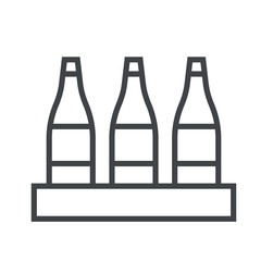 Line icon bottles on shelf