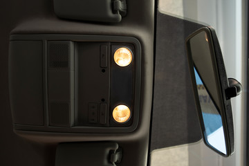 sunroof control area in car , automotive interior design