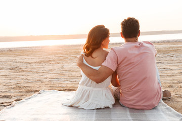 Lovely young couple wearing summer clothing