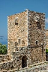 Vatheia, a village on the Mani Peninsula, in Greece. A major tourist attraction and an iconic...